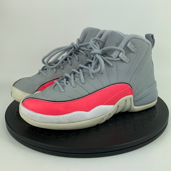 Jordan Shoes - Nike Air Jordan 12 Retro GS Wolf Gray/Pink 510815-060 Women's Size 6.5 (5Y)